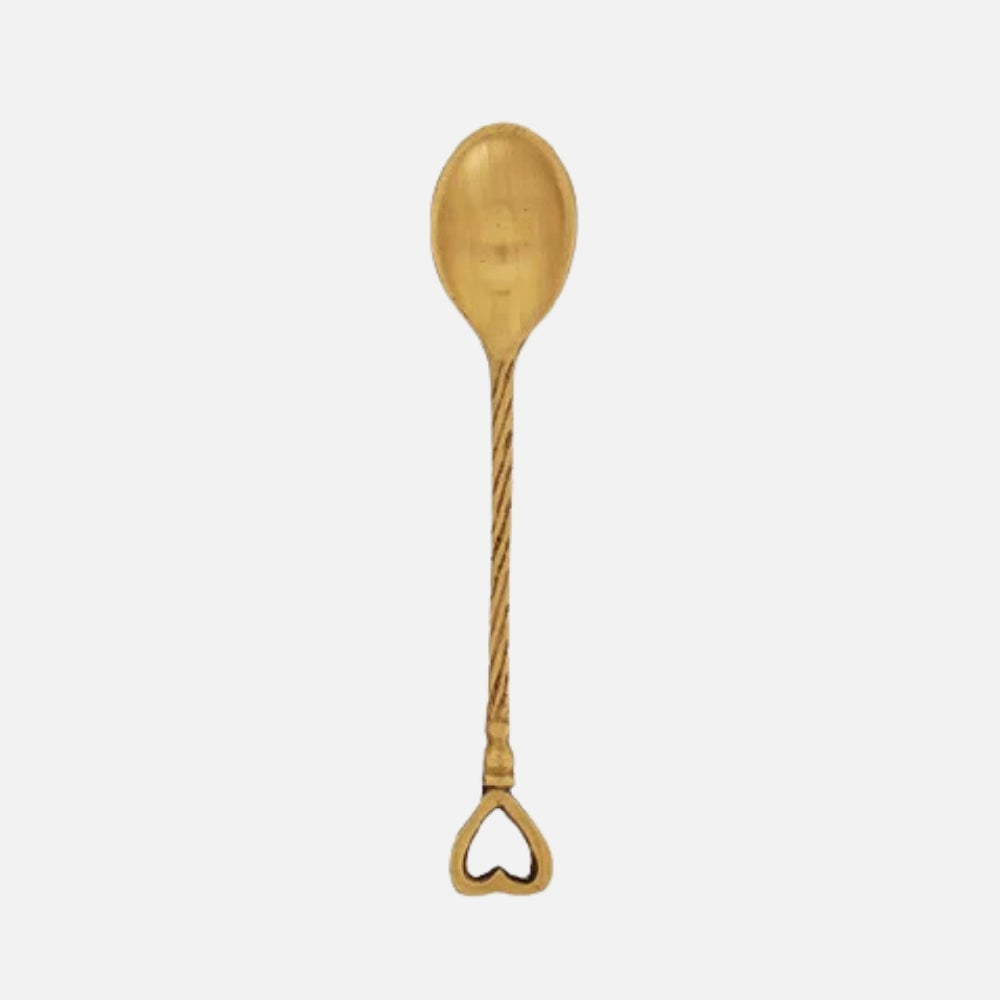 Heart Set of 4 Coffee Spoons – Gold, 13 cm