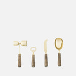 Hermiwicker 4pcs Bar Tools Set with Rattan Handle