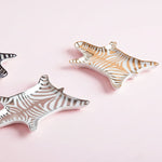 Zebra Stacking Dish - Porcelain with Gold Accents