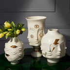 مزهرية كبيرة مذهبة دورا مار - بورسلين ذهبي