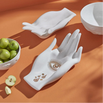 وعاء فاكهة مذهب - قطعة مركزية مزخرفة من البورسلين الذهبي