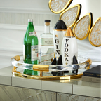 صينية جاك المستديرة - إطار أكريليك بقاعدة عاكسة