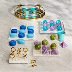 صينية جاك المستديرة - إطار أكريليك بقاعدة عاكسة