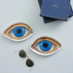Eye Trinket Tray - Blue & Gold Porcelain