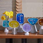 Les Amis Le Furieux Vase – Stoneware & Glass Accent