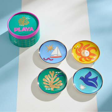 بلايا كوسترز - مجموعة من أربعة قطع من البورسلين عالي الحرارة