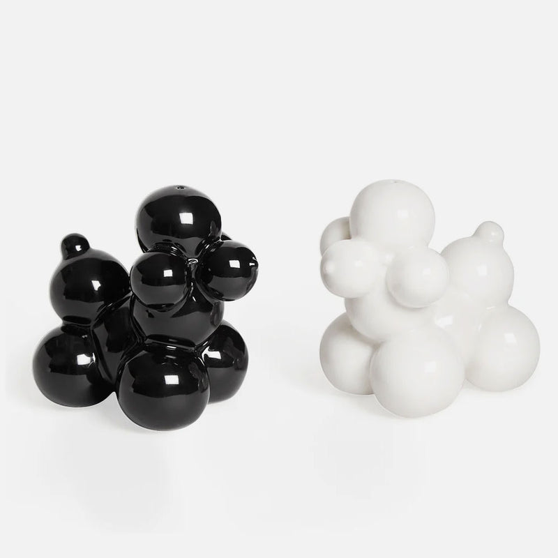 Poodle Salt & Pepper Set - Porcelain Dog Shakers