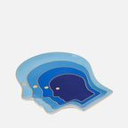 صينية أطلس للحلي - طبق من البورسلين الأزرق بلمسات ذهبية