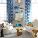 Druggist Eye Vase - Blue & Gold Porcelain Decorative Art Vase