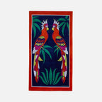 Parrots Beach Towel – Tropical Cotton Velour