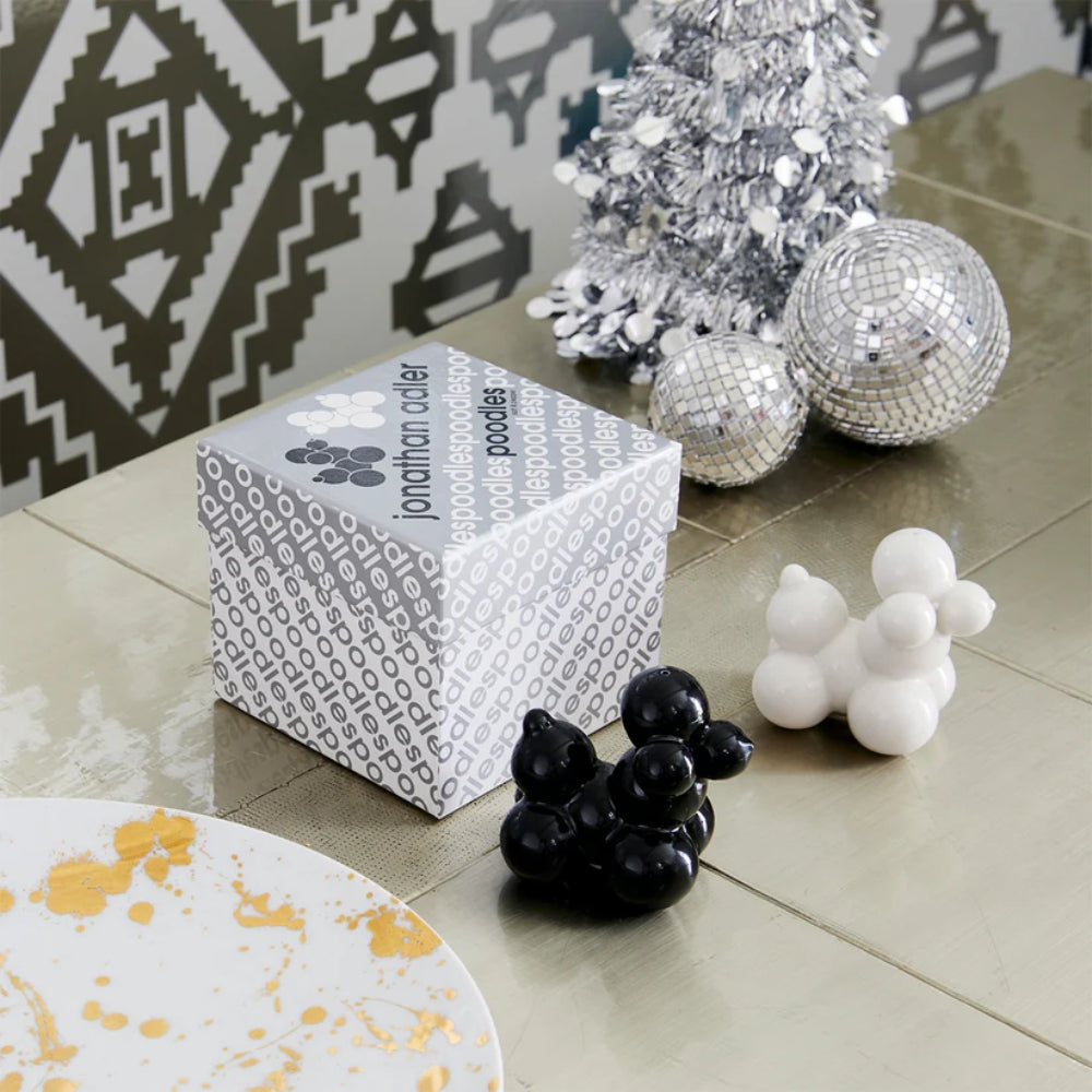 مجموعة ملح وفلفل بودل - هزازات بورسلين للكلاب