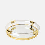 Jacques Round Tray – Acrylic Frame with Mirrored Base