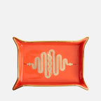 صينية ثعبان - بورسلين مع لمسات ذهبية