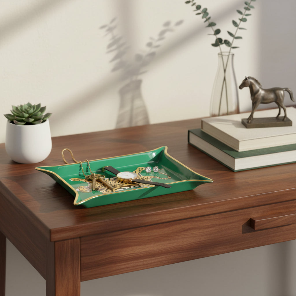 صينية تايجر فاليت - طبق كاتشال من البورسلين