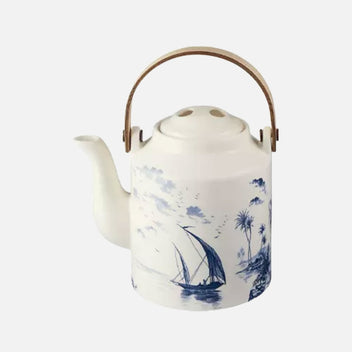 GIEN Japanese Teapot - Blue Mismatched (90cl x H 15.5cm)