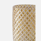 Karo Diamond Crystal Vase 40cm – Amber