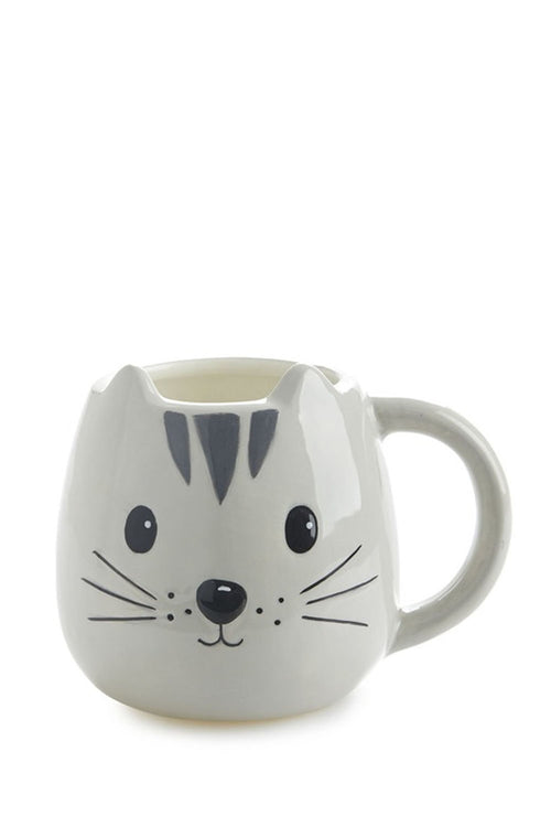 Kitty Mug With Handle, 400 Ml, Grey