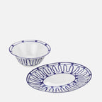 Kyma Blue Salad Bowl – Hand‑Painted 25 cm