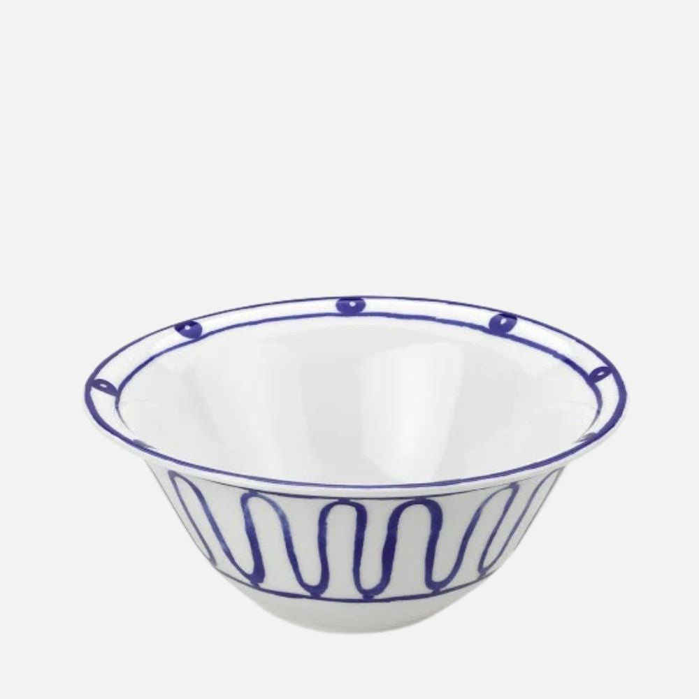 Kyma Blue Salad Bowl – Hand‑Painted 25 cm
