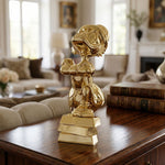 تمثال صغير مطلي بالكروم من سبائك العم سكروج - ذهبي