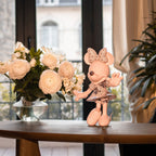 تمثال ميني الصغير من الدانتيل - أسود/بيج