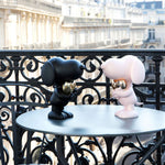 تمثال صغير على شكل قلب سنوبي - أسود/ذهبي