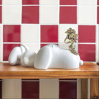 Snoopy & Woodstock Small Figurine - White/Gold