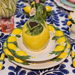 إبريق خزفي مرسوم يدويًا لمجموعة فواكه - ليمونة كبيرة