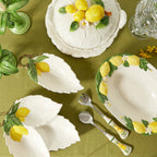 طبق تقديم سيراميكي مطلي يدويًا من مجموعة ليمون رقم 3