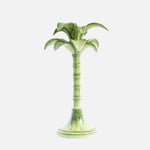 Green Palm Hand-Painted Ceramic Candelabra – 35 cm