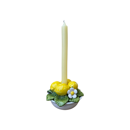 Lemon Collection Ceramic Taper Candle Holder
