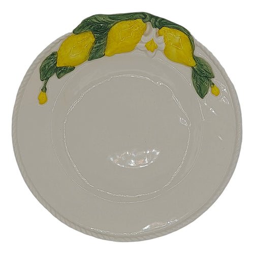 Lemon Collection Hand-Painted Ceramic Salad Plate