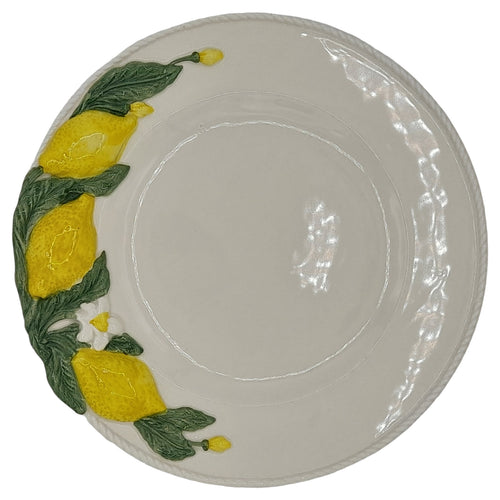 Lemon Collection Hand-Painted Ceramic Dinner Plate