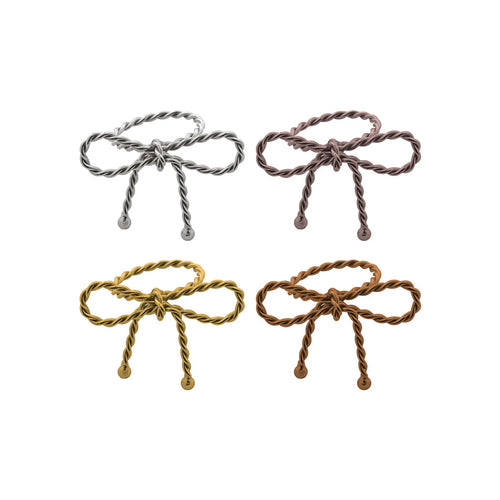 Set of 4 Napkin Holders Bow 4 Finishes