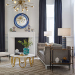 Eden Cinched Vase - Porcelain with Gold Accents