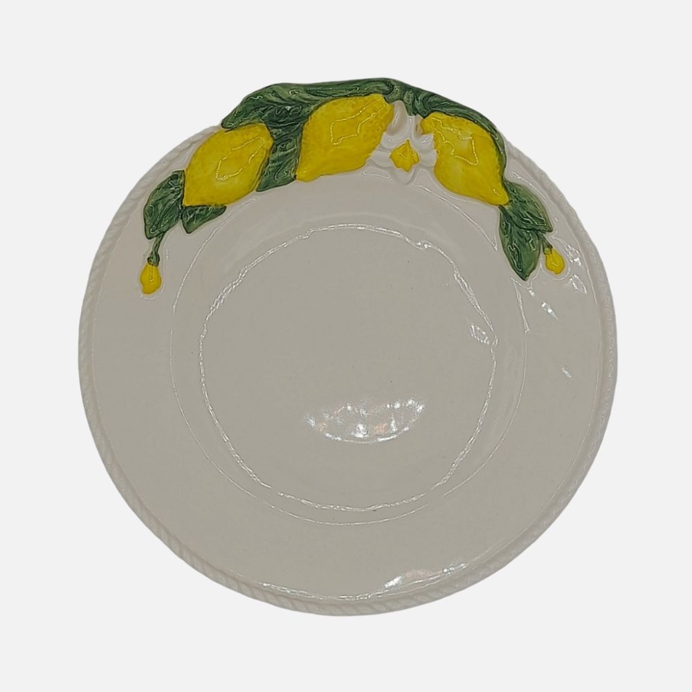 Lemon Collection Hand-Painted Ceramic Salad Plate - (Ø 21cm)