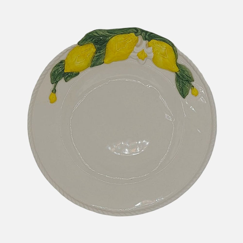 Lemon Collection Hand-Painted Ceramic Salad Plate - (Ø 21cm)