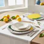 طبق تقديم من خشب الرافيا بالليمون – 38 سم