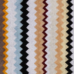 Curt Chevron Cotton Hooded Bathrobe - Multicolor