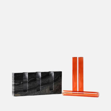 مزهرية زجاجية من لونا مع تنسيقات زهور محفوظة