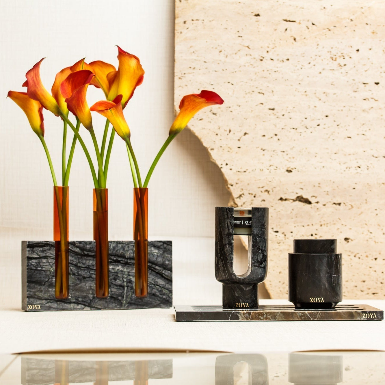 Luna Marble Mabkhar Set
