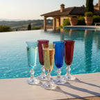 Dolce Vita Acrylic Champagne Flute, Turquoise
