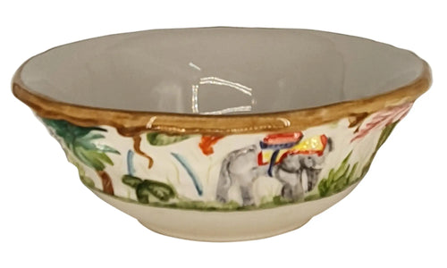 Hand-Painted Tropical Ceramic Bowl – Italian Made