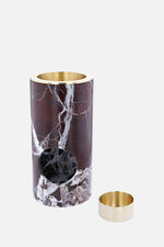 Rosso Levanto Oil Burner – Brass Bowl &amp; Tealight Base