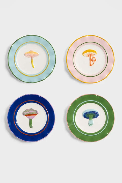 Magic Mushroom Plate, Set Of 4