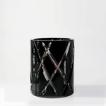 Hurricane Crystal Lamp Medium – Black Crystal Candle Holder