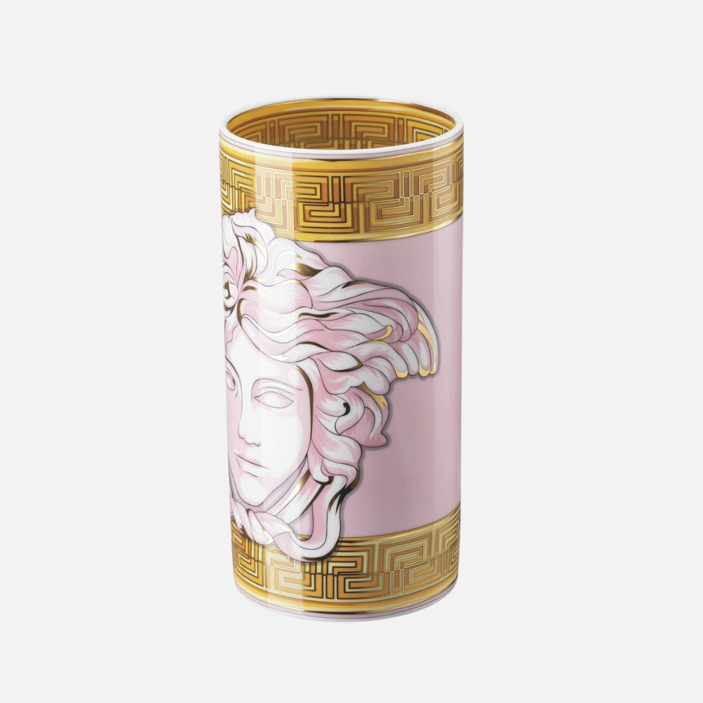 Medusa Amplified Vase – Pink Porcelain, 24 cm