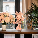 Minnie Welcome Lace Small Figurine - Black/Beige