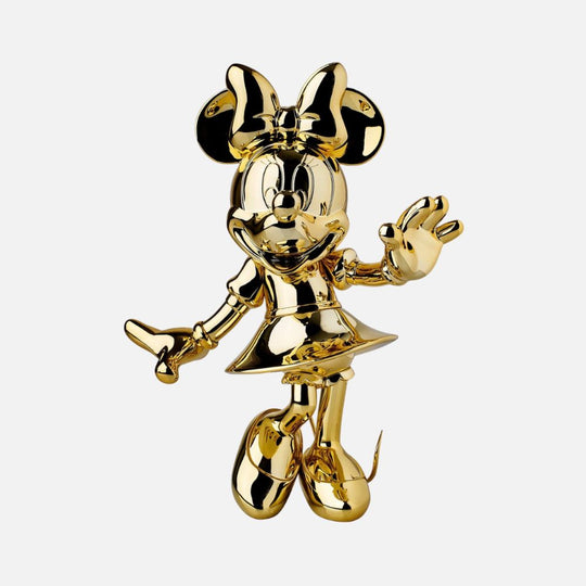 Minnie Welcome Small Chromed Figurine - Gold