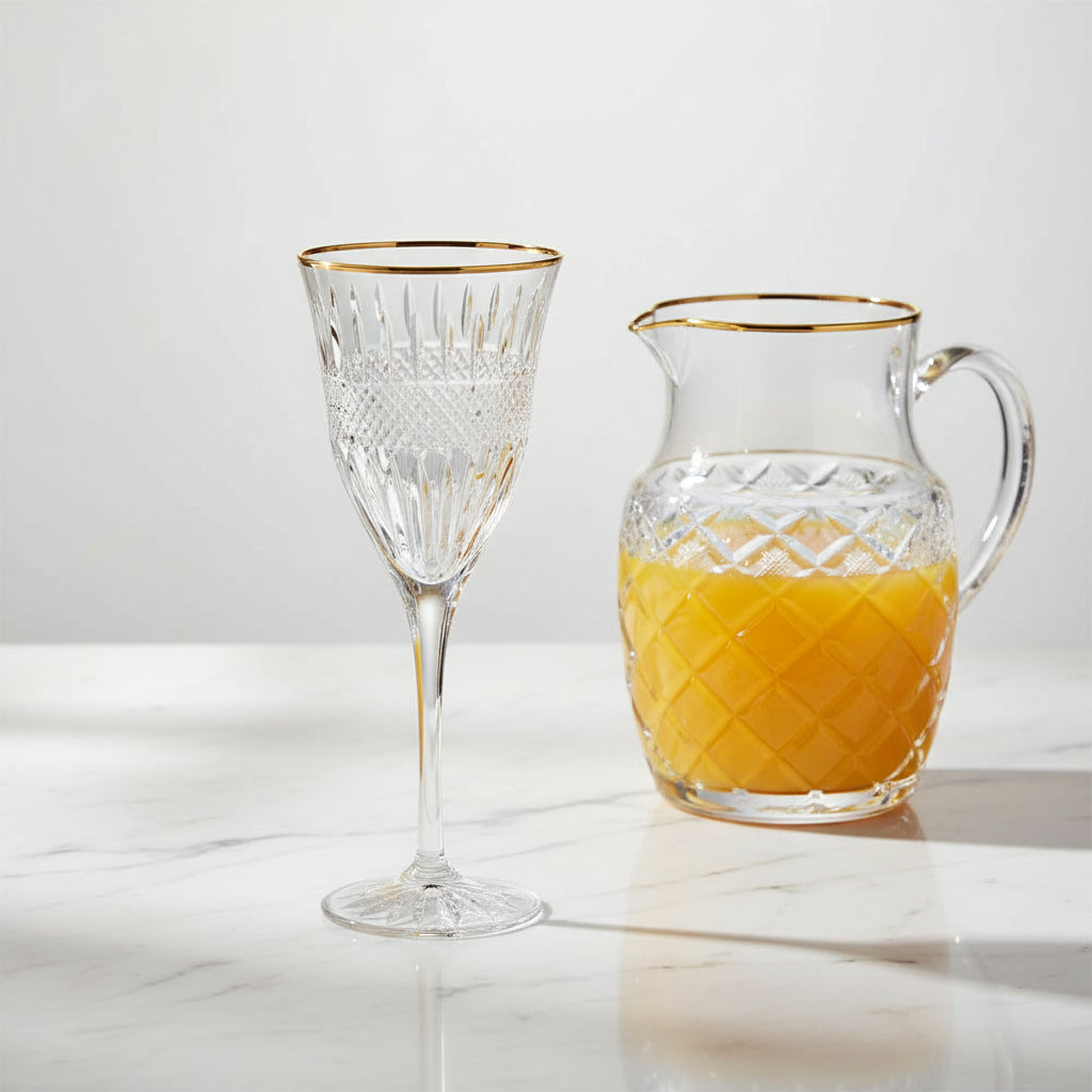 كأس نبيذ بحافة ذهبية - إصدار احتفالي وإهداء